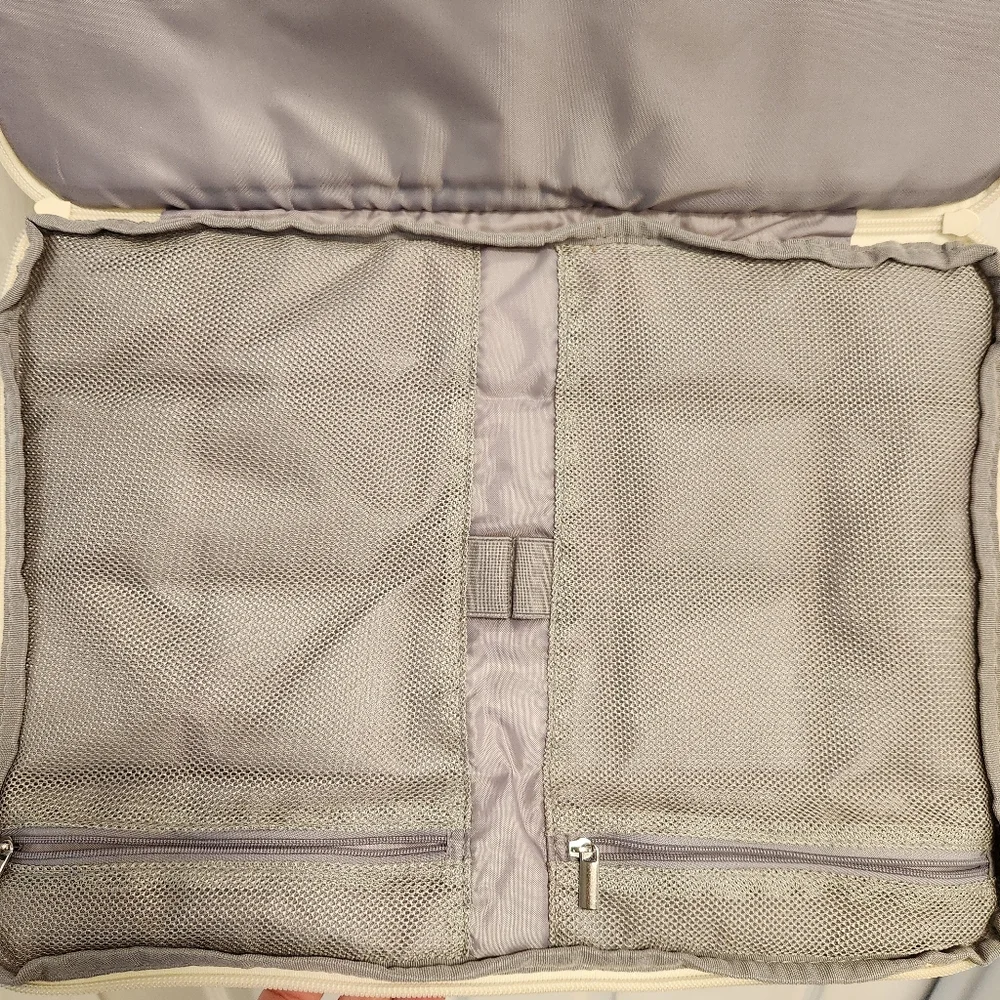 Cream Quilted Laptop Bag